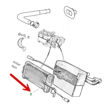 USED HEATER CORE ASSEMBLY  JLM11949